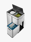 EKO stainless steel sensor bin 55L - British product
