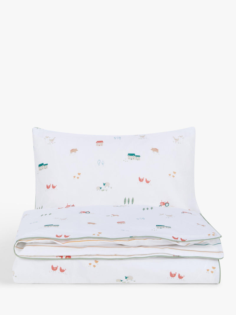 John Lewis toddler reversible duvet cover set, cotbed 120x140cm, UK version