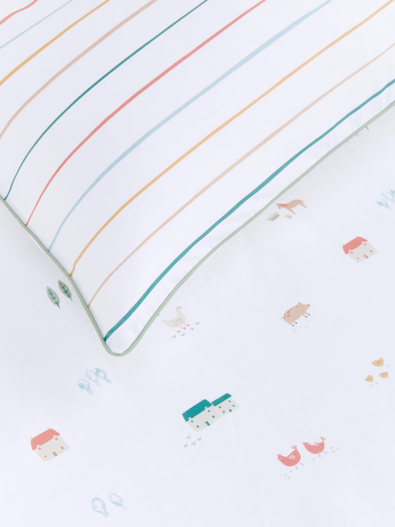 John Lewis toddler reversible duvet cover set, cotbed 120x140cm, UK version