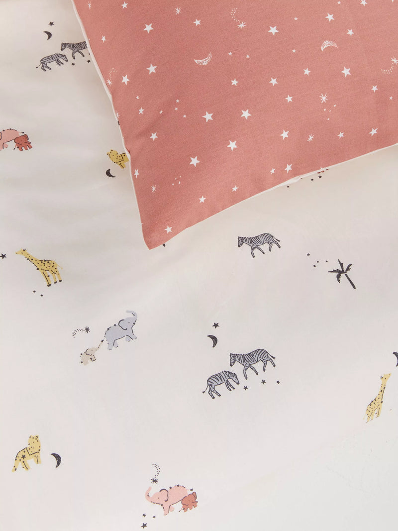 John Lewis Celestial Safari reversible duvet cover set cot size, UK version