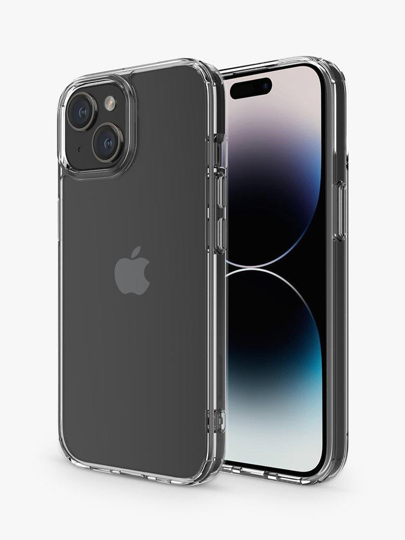 QDOS Hybrid Case for iPhone 15 clear, UK version