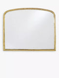 Nkuku Almora arched overmantel mirror antique brass finish - British product