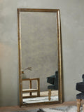 nkuku Yadur full-length brass wall mirror 166x75cm, UK version