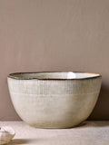 nkuku Malia stoneware serving bowl cream 24cm (British brand)