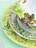 Designers Guild Ikebana porcelain dinner plates set of 4, 27cm, multi floral patterns - British product