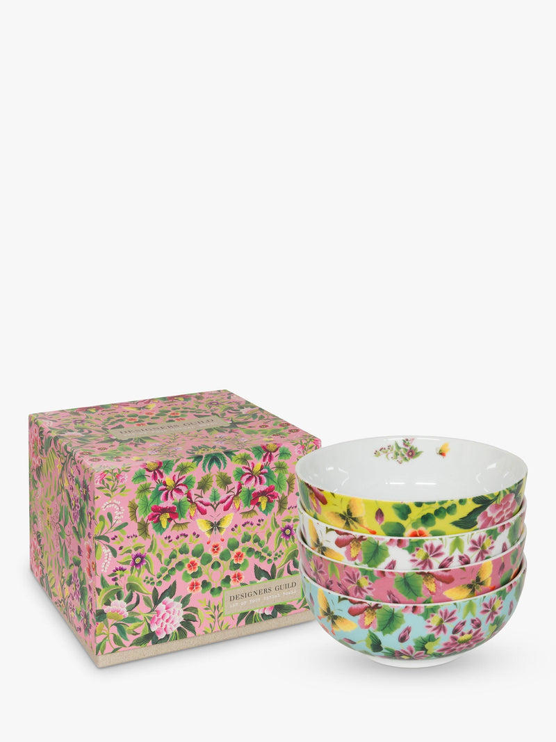Designers Guild Ikebana porcelain cereal bowl set of 4 16.2cm - British product