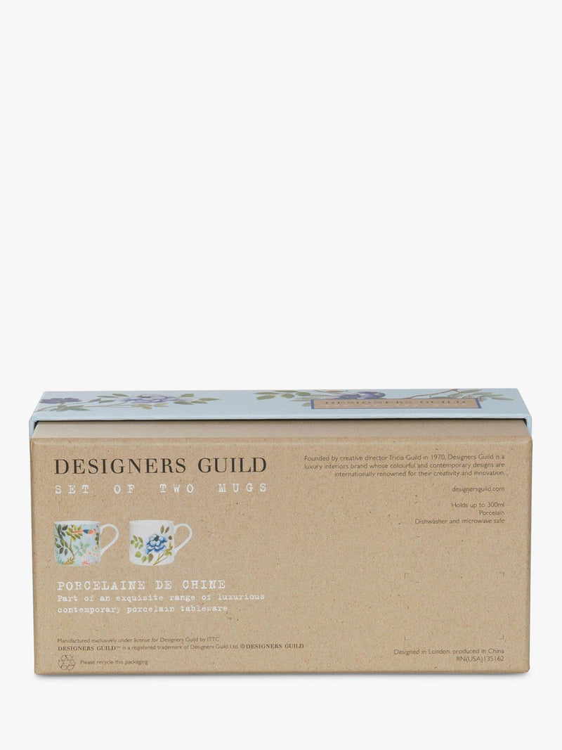 Designers Guild Porcelaine de Chine Porcelain Mugs, Set of 2, 290ml, Multi