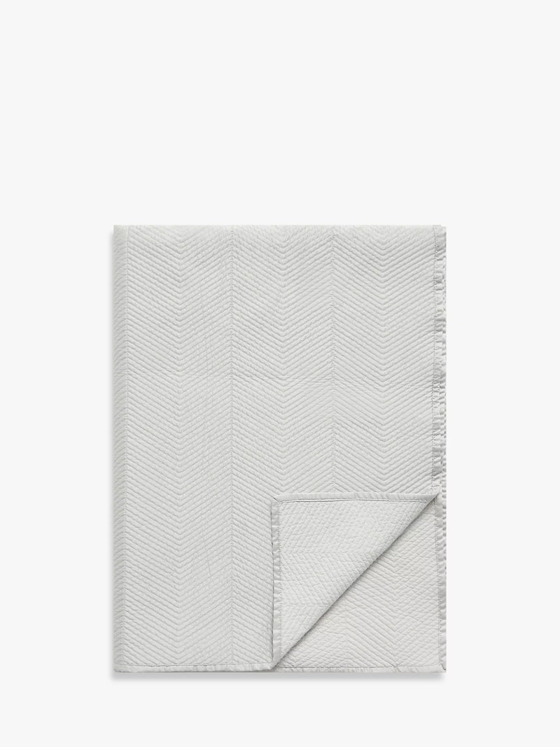 John Lewis Boutique Hotel Linear Quilted Bedspread - Midnight