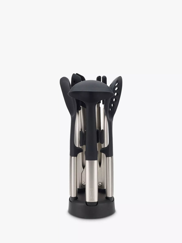 Heat-Resistant Silicone Kitchen Utensil Set with Stainless-Steel Handles, 5 Pieces