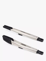 John Lewis Stainless Steel Tong Set with Heat-Resistant Silicone Tips, 2 Piece- Buy online at McGrocer