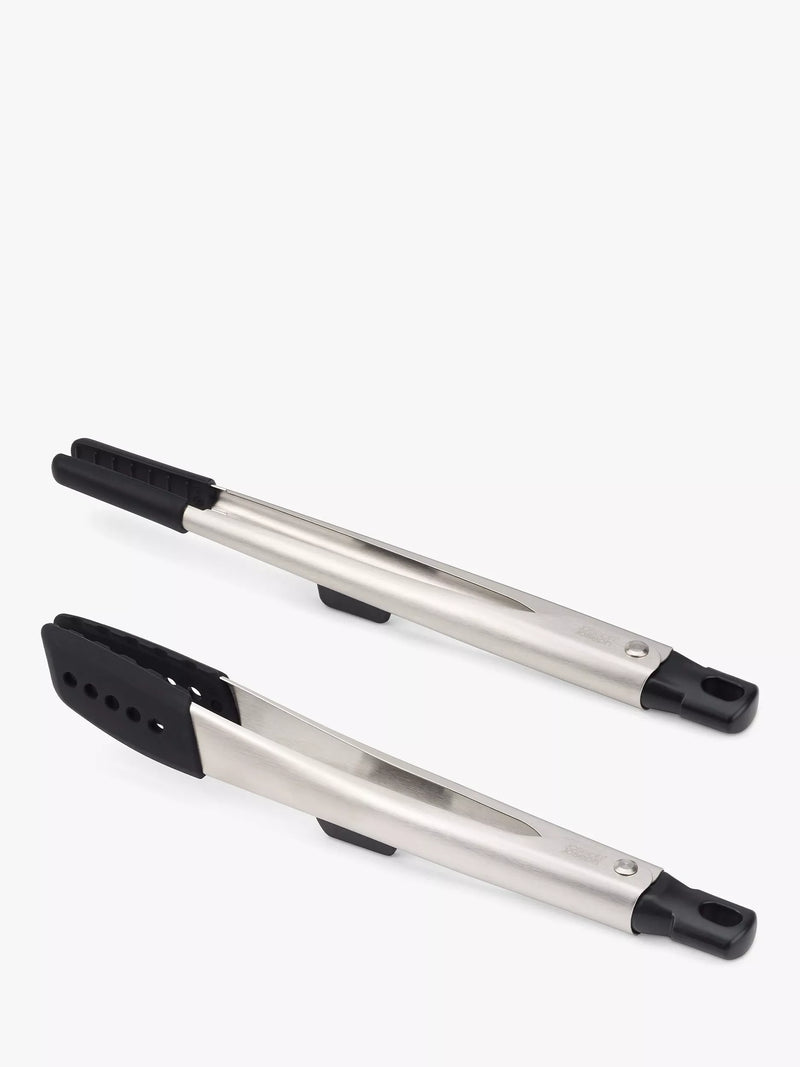 Joseph Joseph silicone head stainless steel tong set, 2 piece, UK version
