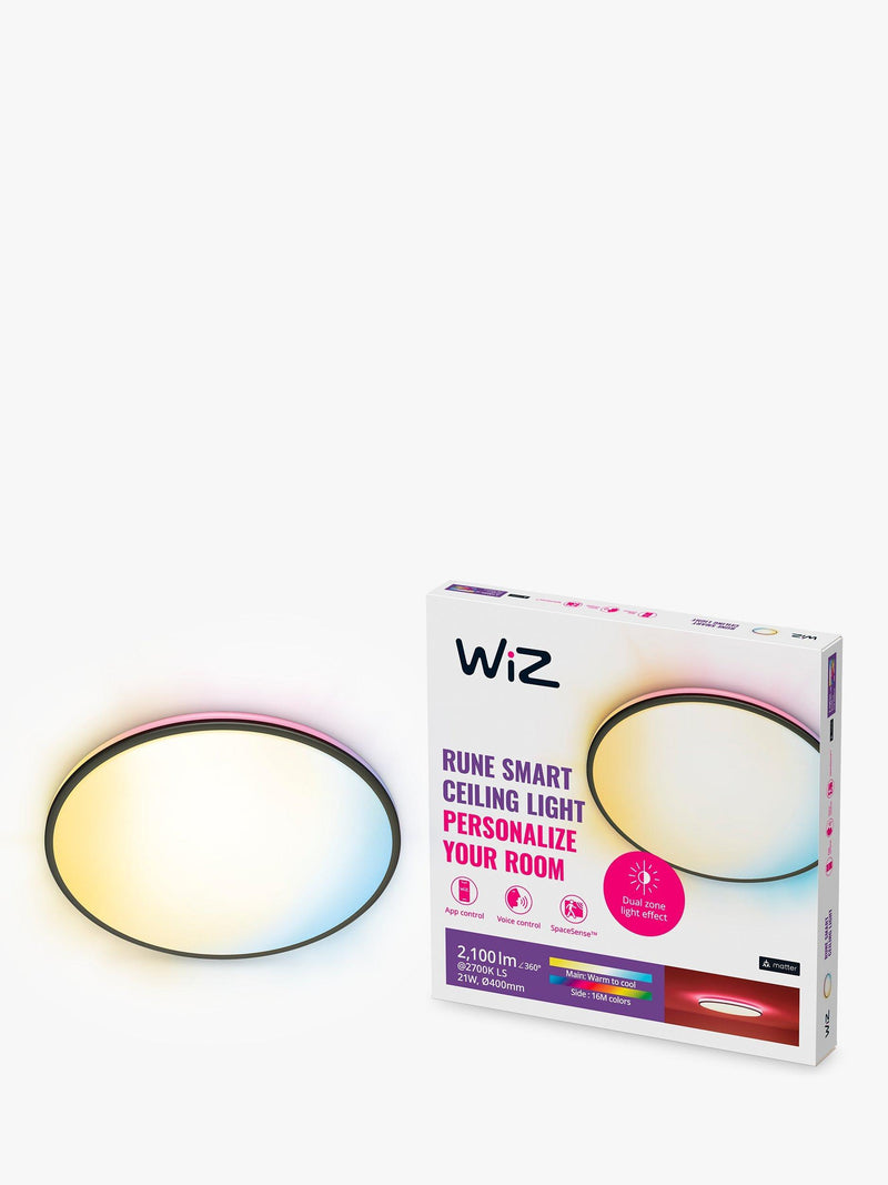 WiZ Smart LED Rune Zweizonen-Deckenleuchte mit abstimmbarem Weiß, 40cm - Britisches Produkt
