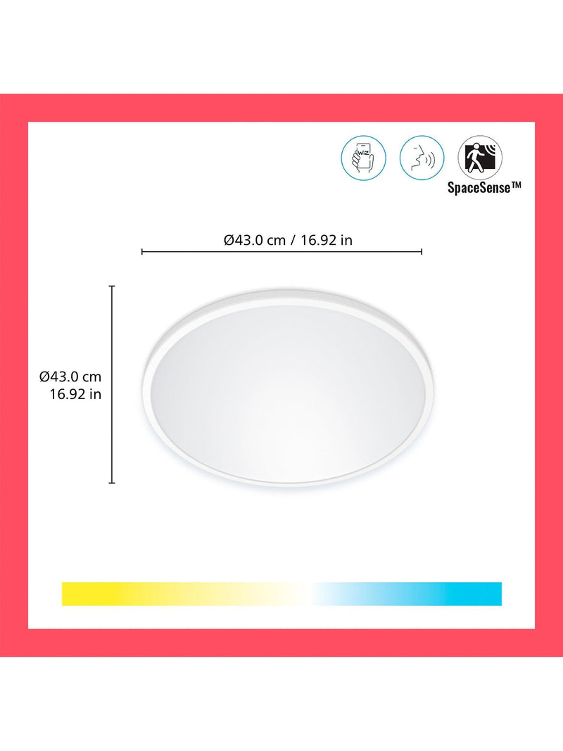 WiZ smart LED ceiling light tunable white 43cm, imported from the UK