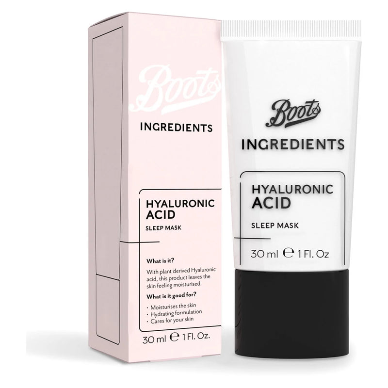 Boots Ingredients Hyaluronic Acid Sleep Mask 30ml - McGrocer