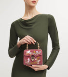 Aspinal of London velvet Mayfair top-handle bag, imported from the UK