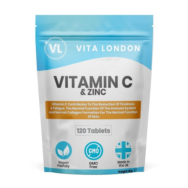 Vita London vitamin C and zinc 120 tablets (British brand)