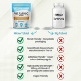 Vita London vitamin C and zinc 120 tablets (British brand)