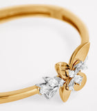Yeprem yellow gold and diamond butterfly bangle (British brand)