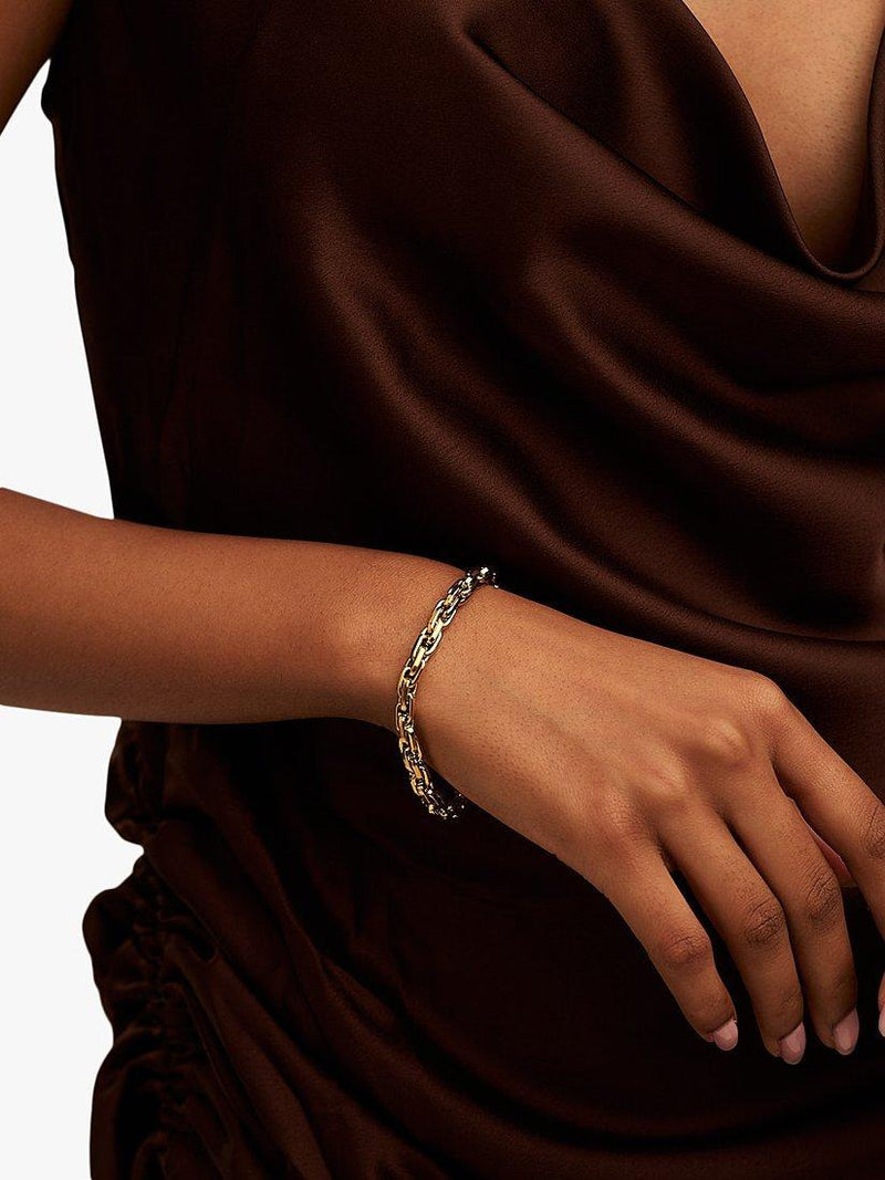 Orelia LUXE interlocking chain bracelet in gold, UK version