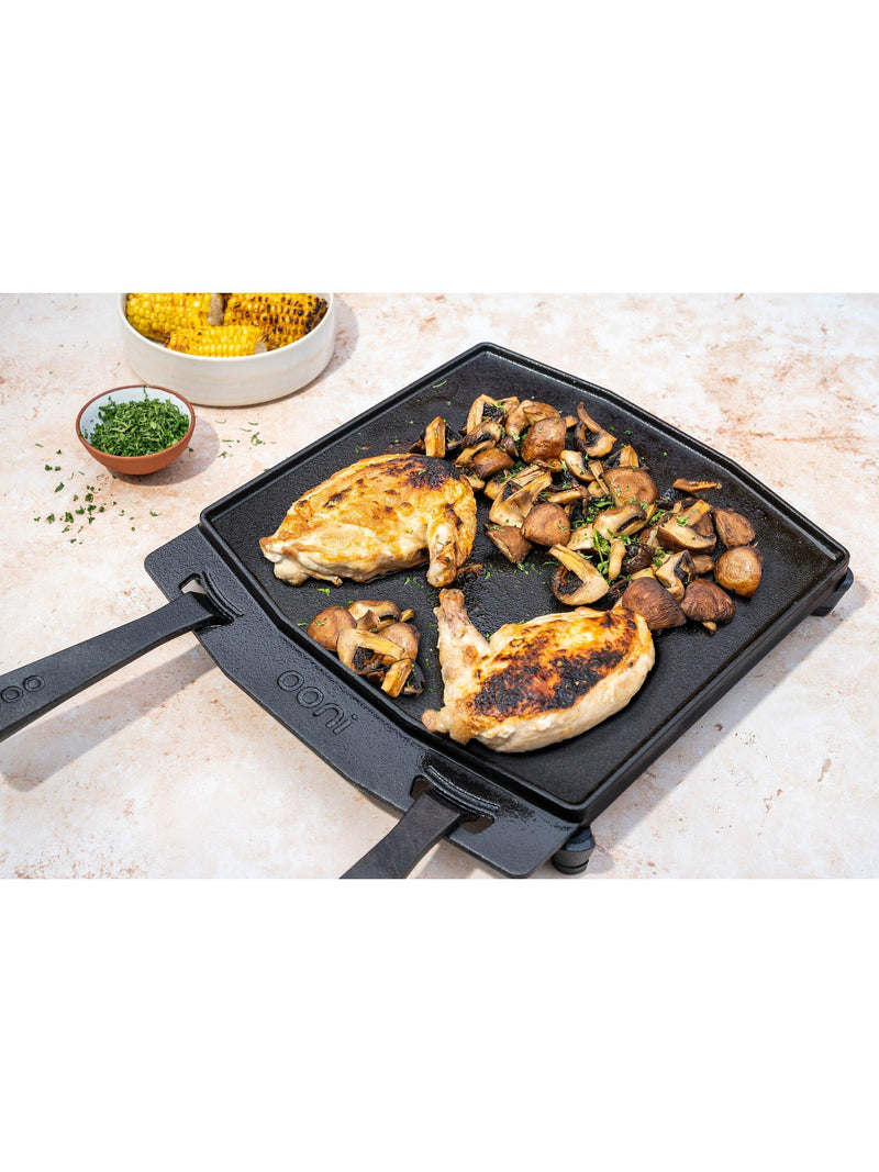 Ooni dual sided cast iron grizzler plate (British brand)