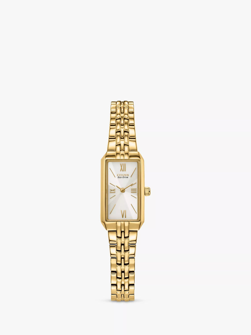 Citizen women's rectangular gold watch 26mm, imported from the UK