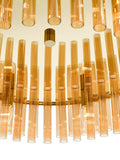Där Imani glass pendant ceiling light brass champagne, UK version