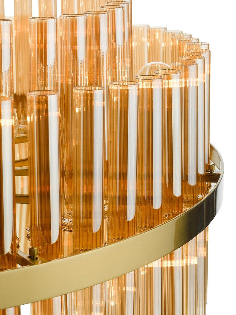 Där Imani glass pendant ceiling light brass champagne, UK version