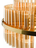Där Imani glass pendant ceiling light brass champagne, UK version