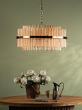 Där Imani glass pendant ceiling light brass champagne, UK version