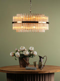 Där Imani glass pendant ceiling light brass champagne, UK version