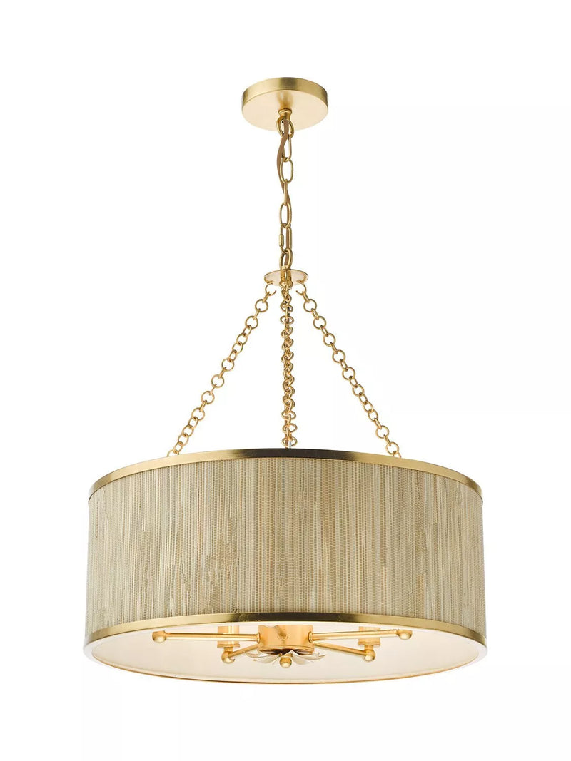 Där five arm pendant ceiling light in gold (British brand)