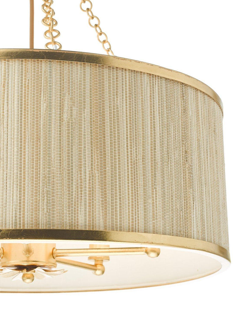 Där five arm pendant ceiling light in gold (British brand)