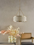 Där five arm pendant ceiling light in gold (British brand)