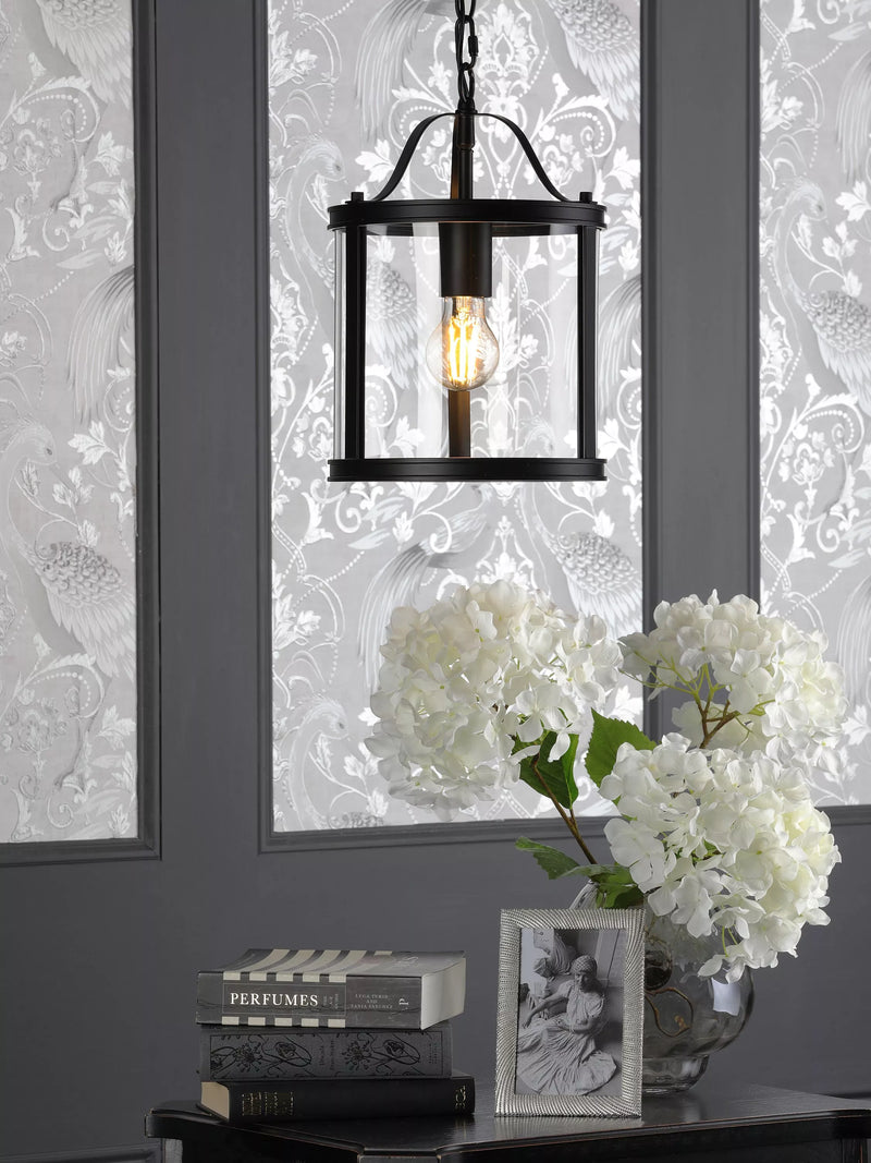 Laura Ashley pendant ceiling light black (British brand)