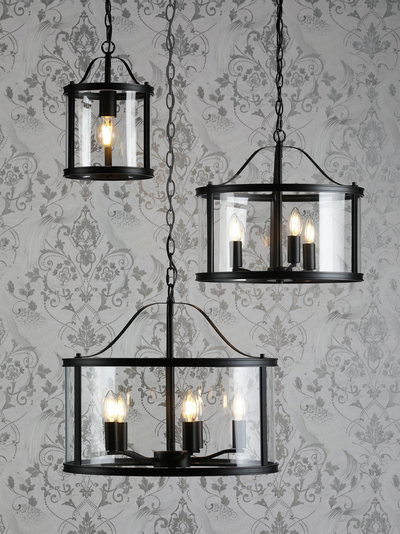 Laura Ashley pendant ceiling light black 5 arm - British product