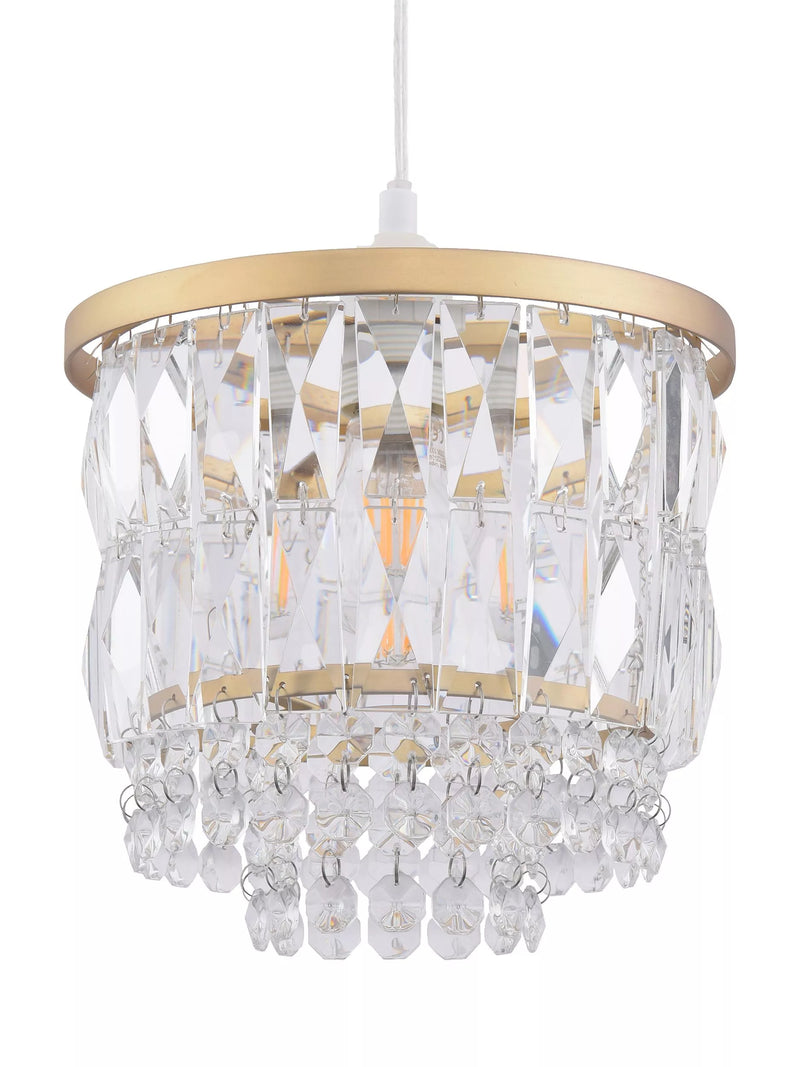 Laura Ashley crystal ceiling shade clear 20.5cm (British brand)