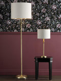 Laura Ashley Highgrove brass floor lamp 150cm, imported from the UK