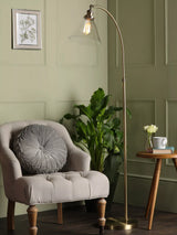 John Lewis Laura Ashley Isaac Brass Floor Lamp- Buy online at McGrocer