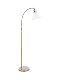 Laura Ashley Isaac floor lamp brass clear glass shade - British product