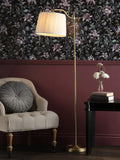 Laura Ashley gold task floor lamp with pleated shade, imported from the UK