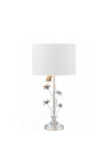 Laura Ashley Lyndale silver table lamp with drum shade, imported from the UK