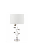 Laura Ashley Lyndale silver table lamp with drum shade, imported from the UK