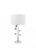 Laura Ashley Lyndale silver table lamp with drum shade, imported from the UK