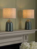 Laura Ashley table lamp set blue ceramic (British brand)