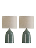 Laura Ashley table lamp set blue ceramic (British brand)