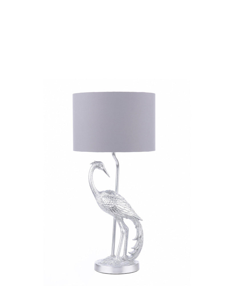 Laura Ashley Tregaron stalk table lamp silver, UK version