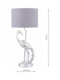 Laura Ashley Tregaron stalk table lamp silver, UK version