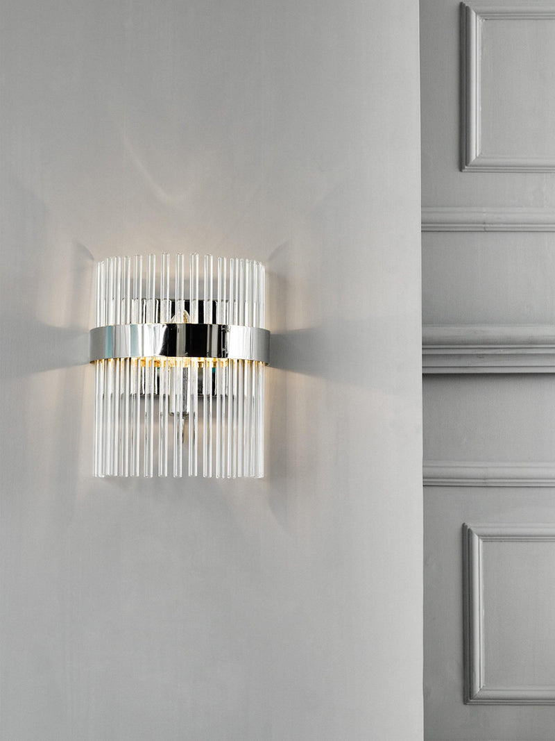Laura Ashley Alexa Wall Light in Polished Nickel, UK version