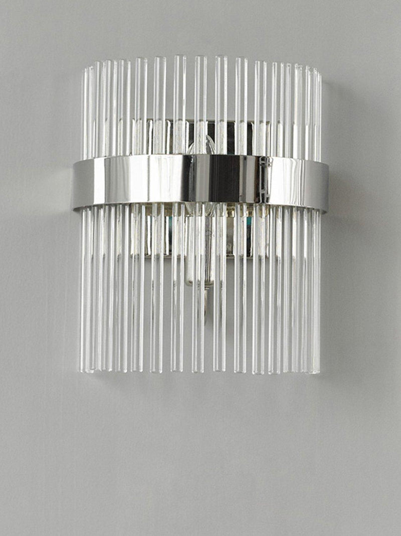 Laura Ashley Alexa Wall Light in Polished Nickel, UK version