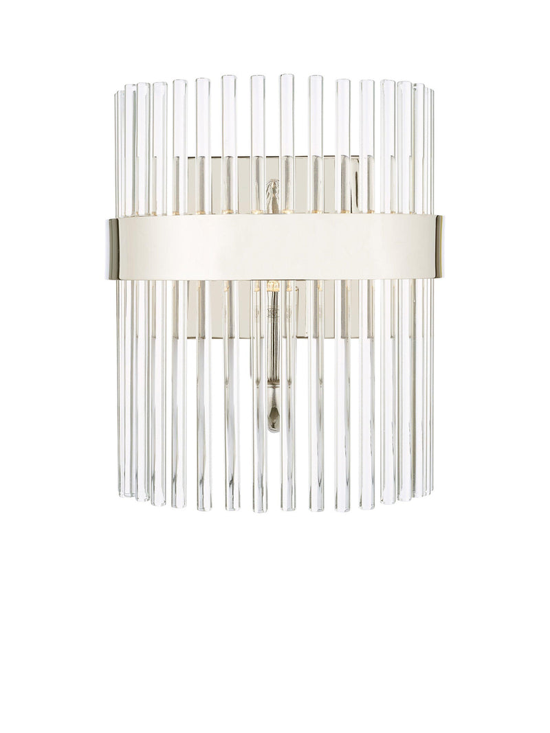 Laura Ashley Alexa Wall Light in Polished Nickel, UK version